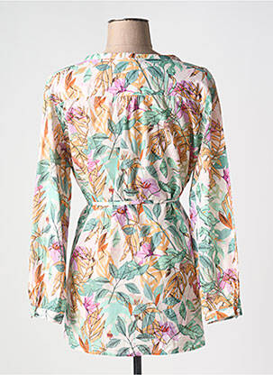 Tunique manches longues fermeture boutonnée sur le devant vert JULIE GUERLANDE femme