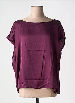 Blouse manches courtes manches courtes violet SURKANA femme