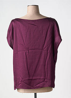 Blouse manches courtes manches courtes violet SURKANA femme