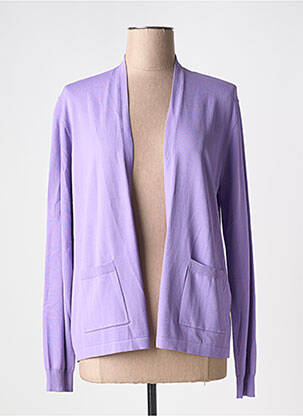 Gilet manches longues stretch violet YEST femme