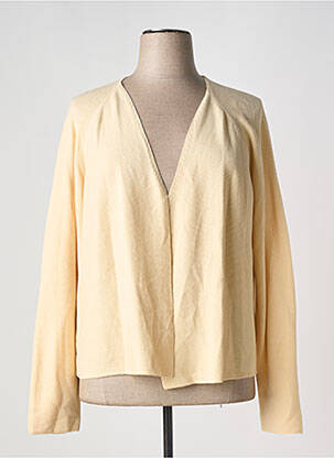 Gilet manches longues stretch beige YEST femme