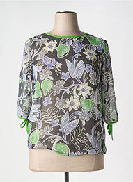 Blouse légère et transparente manches 3/4 vert TOP SECRET femme