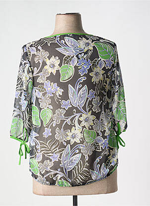 Blouse légère et transparente manches 3/4 vert TOP SECRET femme