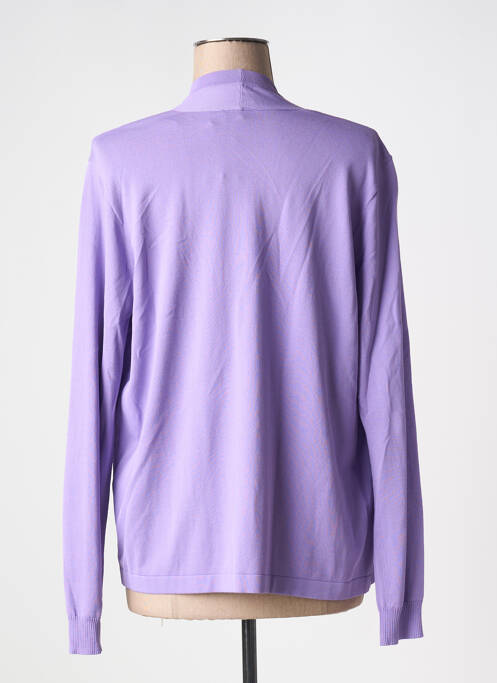 Gilet manches longues violet YEST pour femme