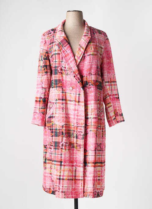Manteau long rose ORIENTIQUE NATURALLY pour femme