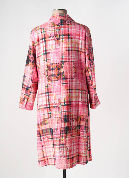 Manteau long rose ORIENTIQUE NATURALLY pour femme