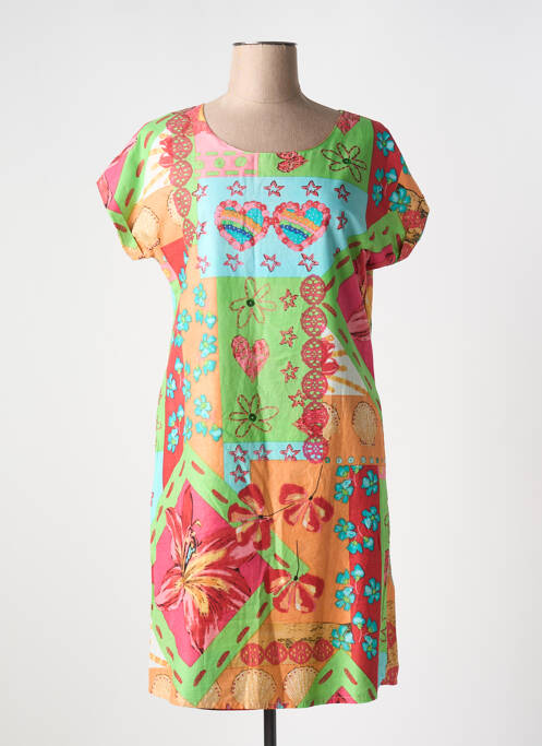 Robe courte rouge ORIENTIQUE NATURALLY pour femme