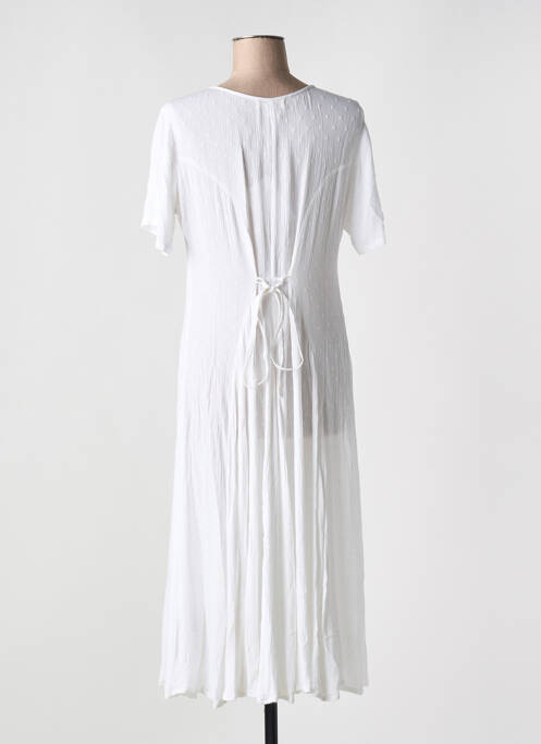 Robe mi-longue blanc ORIENTIQUE NATURALLY pour femme