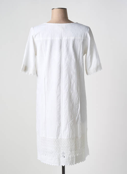 Robe mi-longue blanc ORIENTIQUE NATURALLY pour femme
