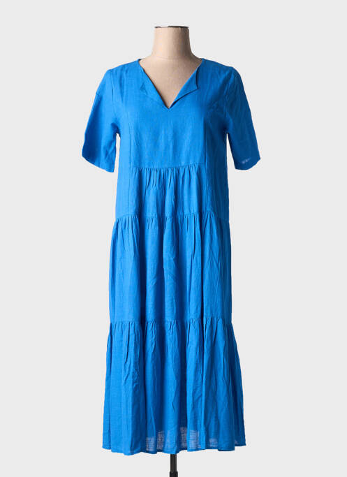 Robe mi-longue bleu ORIENTIQUE NATURALLY pour femme