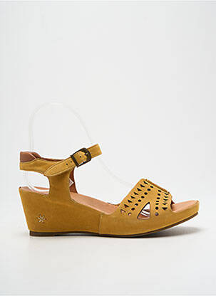 Sandales/nu pieds talon compensé talon de 4 à 6cm jaune MAM'ZELLE femme