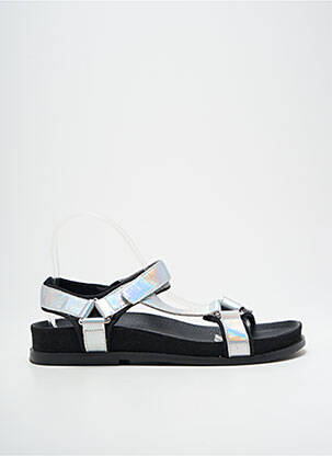 Sandales/nu pieds matière lisse talon plat jusqu'à 3cm argent FUGITIVE BY FRANCESCO ROSSI femme