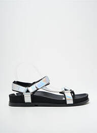 Sandales/nu pieds matière lisse talon plat jusqu'à 3cm argent FUGITIVE BY FRANCESCO ROSSI femme