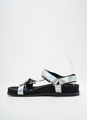 Sandales/nu pieds matière lisse talon plat jusqu'à 3cm argent FUGITIVE BY FRANCESCO ROSSI femme