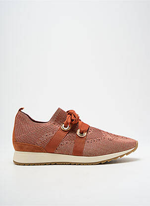 Baskets semelle amovible talon plat jusqu'à 3cm orange FUGITIVE BY FRANCESCO ROSSI femme