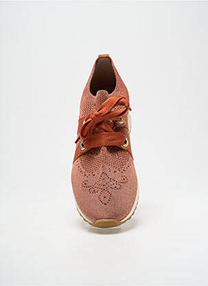 Baskets semelle amovible talon plat jusqu'à 3cm orange FUGITIVE BY FRANCESCO ROSSI femme