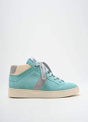 Baskets nubuck talon plat jusqu'à 3cm bleu VADDIA femme