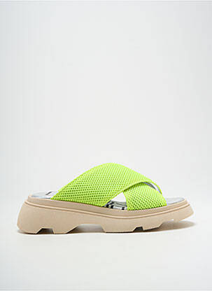 Mules/sabots bout ouvert talon de 4 à 6cm jaune VADDIA femme