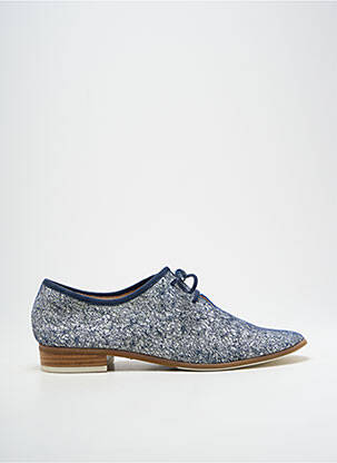 Derbies impression talon plat jusqu'à 3cm bleu FUGITIVE BY FRANCESCO ROSSI femme