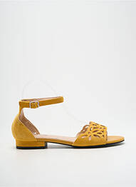 Sandales/nu pieds chiquet talon plat jusqu'à 3cm jaune FUGITIVE BY FRANCESCO ROSSI femme