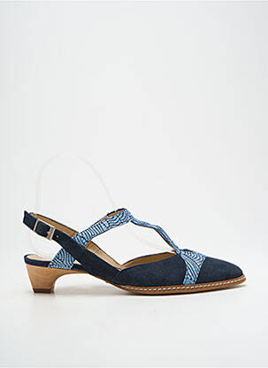 Sandales/nu pieds type de semelle amortissante talon de 4 à 6cm bleu FRANCE MODE femme