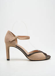 Escarpins tissage satiné talon de 7 à 9cm beige FUGITIVE BY FRANCESCO ROSSI femme