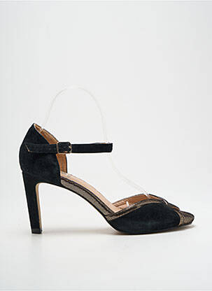 Escarpins tissage satiné talon de 7 à 9cm noir FUGITIVE BY FRANCESCO ROSSI femme