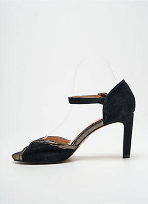 Escarpins tissage satiné talon de 7 à 9cm noir FUGITIVE BY FRANCESCO ROSSI femme