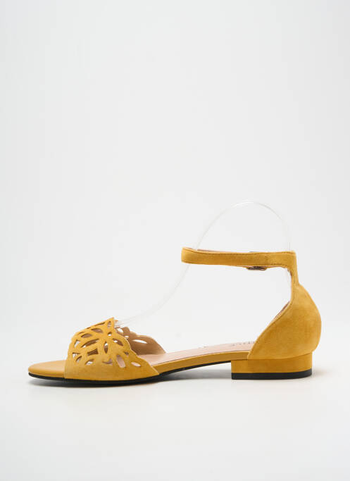 Sandales/Nu pieds jaune FUGITIVE BY FRANCESCO ROSSI pour femme