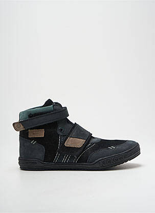 Baskets nubuck bout rond noir KICKERS garçon