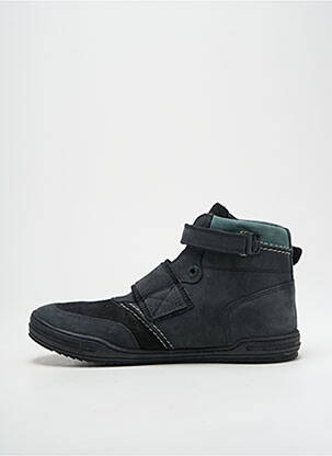 Baskets nubuck bout rond noir KICKERS garçon