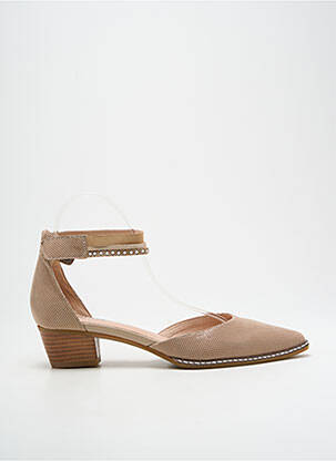Escarpins cubain talon de 4 à 6cm beige FUGITIVE BY FRANCESCO ROSSI femme
