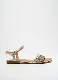 Sandales/nu pieds matière lisse talon plat jusqu'à 3cm or FUGITIVE BY FRANCESCO ROSSI femme