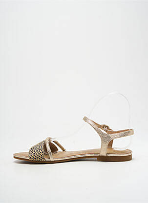 Sandales/nu pieds chiquet talon plat jusqu'à 3cm or FUGITIVE BY FRANCESCO ROSSI femme