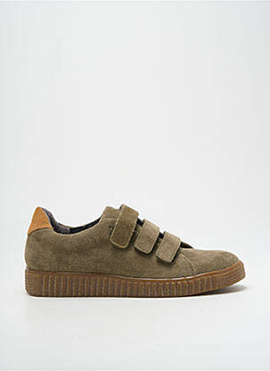 Baskets nubuck talon plat jusqu'à 3cm vert FUGITIVE BY FRANCESCO ROSSI femme
