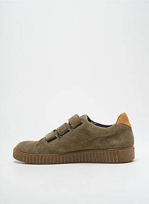 Baskets nubuck talon plat jusqu'à 3cm vert FUGITIVE BY FRANCESCO ROSSI femme