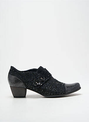 Derbies impression talon de 4 à 6cm noir UN TOUR EN VILLE femme