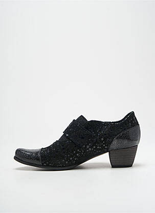 Derbies impression talon de 4 à 6cm noir UN TOUR EN VILLE femme
