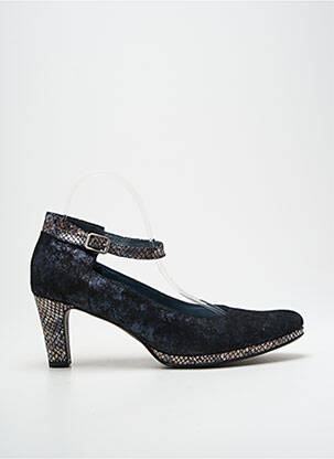 Escarpins fermeture boucle(s) talon de 7 à 9cm bleu UN TOUR EN VILLE femme