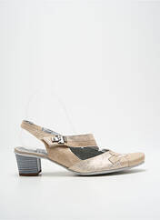 Sandales/Nu pieds beige UN TOUR EN VILLE pour femme seconde vue