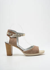 Sandales/Nu pieds marron clair UN TOUR EN VILLE pour femme seconde vue