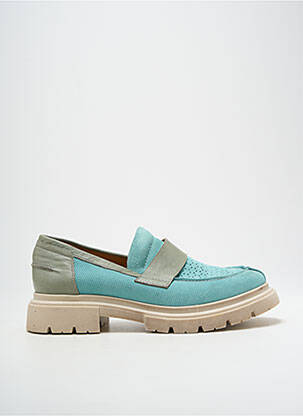 Mocassins tissage satiné talon de 4 à 6cm bleu CASTA femme