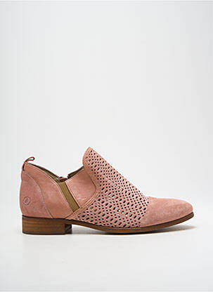 Bottines/boots tissage satiné talon plat jusqu'à 3cm rose CASTA femme