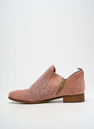 Bottines/boots tissage satiné talon plat jusqu'à 3cm rose CASTA femme