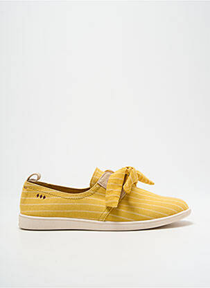 Baskets bout rond talon plat jusqu'à 3cm jaune ARMISTICE femme