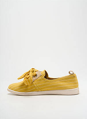 Baskets bout rond talon plat jusqu'à 3cm jaune ARMISTICE femme
