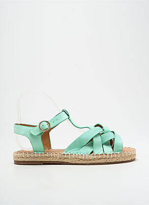 Espadrilles fermeture boucle(s) talon plat jusqu'à 3cm vert ARMISTICE femme