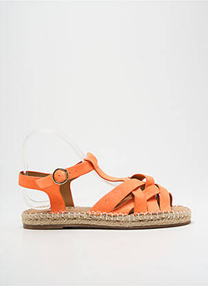Espadrilles fermeture boucle(s) talon plat jusqu'à 3cm orange ARMISTICE femme
