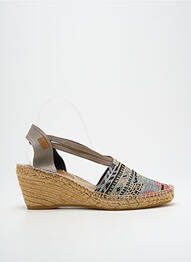 Espadrilles bout rond talon de 4 à 6cm gris MONTANE femme