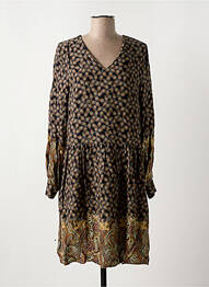 Robe mi-longue manches longues manches longues noir LA FEE MARABOUTEE femme